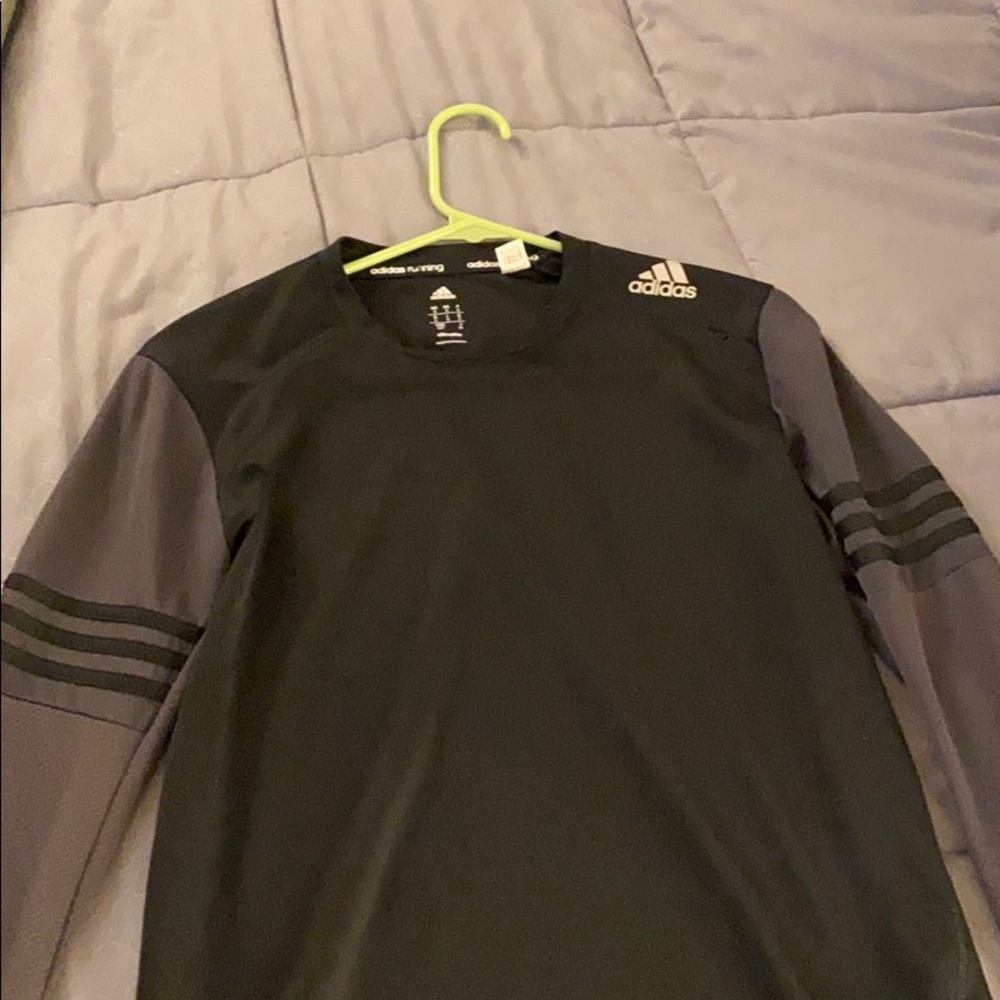 Black adidas running shirt